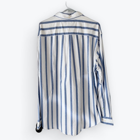 NWT Tommy Hilfiger Oxford Button Down Shirt Blue Striped XXL - Picture 2 of 6